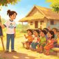 Ilustrasi Mahasiswa yang mengikuti kegiatan Volunteer, (Foto: AI)