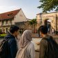 Ilustrasi mahasiswa mengunjungi Benteng Fort Rotterdam, Makassar (Foto: AI.)