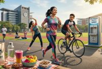 Ilustrasi Gaya Hidup Sehat dengan Berolaraga, (Foto: AI.)