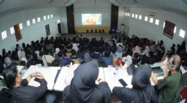 Potret Penonton Padati Auditorium FSD UNM untuk Menyaksikan Film Animasi Tatapan Ciko, (Foto: Ist.)