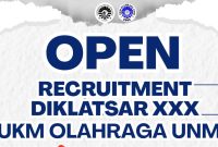 Potret Pamflet Open Recruitment UKM Olahraga UNM, (Foto:Int.)