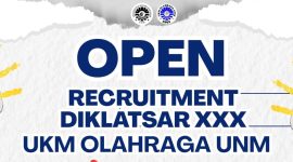 Potret Pamflet Open Recruitment UKM Olahraga UNM, (Foto:Int.)