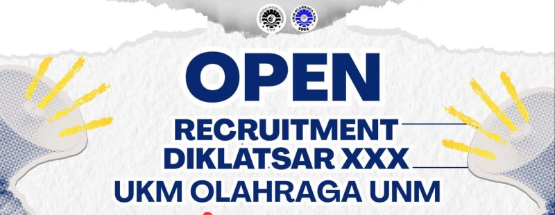 Potret Pamflet Open Recruitment UKM Olahraga UNM, (Foto:Int.)