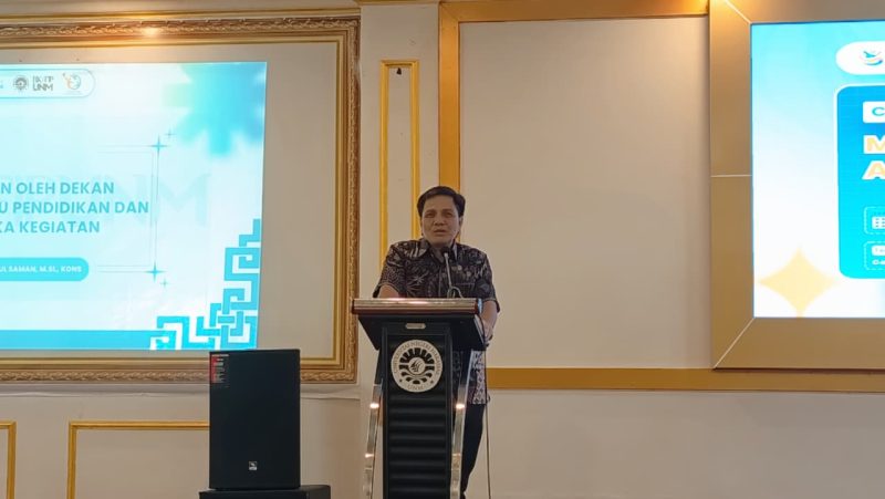 Potret Dekan FIP Saat Menyampaikan Sambutan, (Foto: Nur Hafizhah)