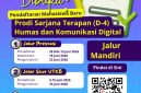 Pamflet Pendaftaran Mahasiswa Baru Prodi Humas dan Komunikasi Digital, (Foto: Int.)