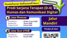 Pamflet Pendaftaran Mahasiswa Baru Prodi Humas dan Komunikasi Digital, (Foto: Int.)