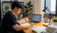 Ilustrasi Mahasiswa Produktif di Tengah Libur Semester, (Foto: Ai.)