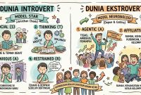 Foto Ilustrasi Pembagian Introvert dan Extrovert, (Foto: Ai.)
