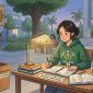 Ilustrasi Mahasiswa Belajar Konsisten, (Foto: Ai.)