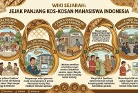 Ilutsrasi Timeline Sejarah Perantauan Mahasiswa (Foto: Ai).