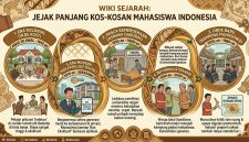 Ilutsrasi Timeline Sejarah Perantauan Mahasiswa (Foto: Ai).