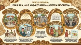 Ilutsrasi Timeline Sejarah Perantauan Mahasiswa (Foto: Ai).