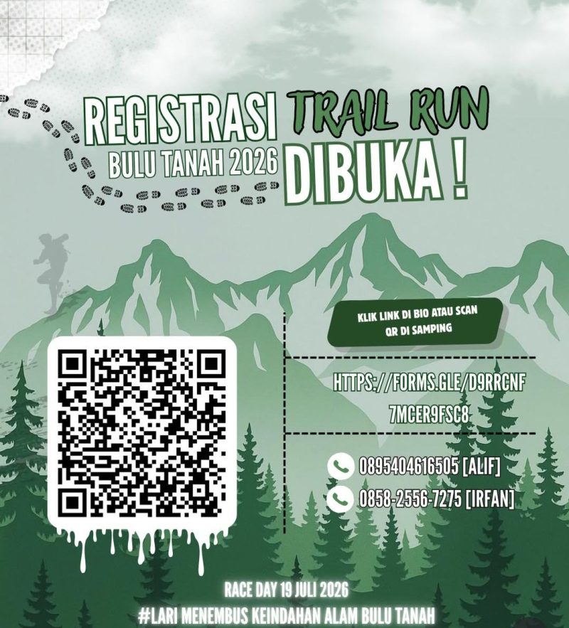 Pamflet Open Registrasi Trail Run, (Foto: Int.)