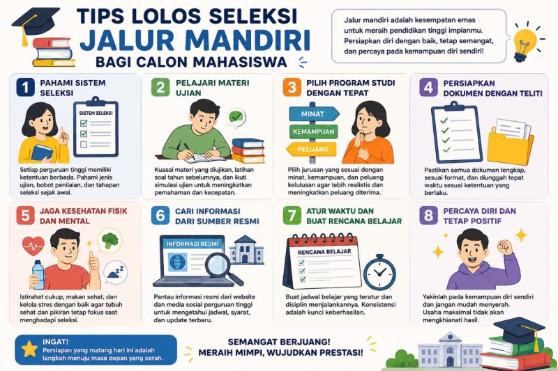 Potret Tips Belajar Supaya Lolos Seleksi Jalur Mandiri, (Foto: Ai.)