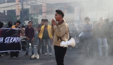 Potret Formatur BEM FT UNM pada saat Menyampaikan Orasi, (Foto: Dok. Profesi)