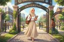 Ilustrasi Mahasiswa Masuk Kampus Pasca Libur Semester, (Foto: Ai.)