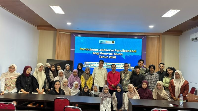 Para Partisipan pada kegiatan Sosialisasi Lokakarya Penulisan Esai bagi Generasi Muda Tahun 2026, (Foto: Ist)