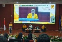 Potret Plt Rektor saat Memberikan Sambutan di Kuliah Umum, (Foto: Muhammad Syarief)
