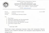 Surat Edaran tentang Pelaksanaan Semester Antara Tahun Ajaran 2025/2026, (Foto: Ist.)