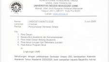 Surat Edaran tentang Pelaksanaan Semester Antara Tahun Ajaran 2025/2026, (Foto: Ist.)