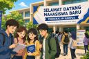 Ilustrasi Mahasiswa Baru Bersama Teman, (Foto: AI)