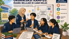 Ilustrasi Organisasi yang Menjadi Ruang Belajar Bagi Mahasiswa di Luar Kelas (Foto: Ai)