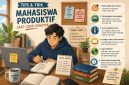 Ilustrasi Mahasiswa Menyusun Rencana Kegiatan Saat Libur (Foto: Ai)