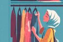 Ilustrasi Mahasiswa yang Sedang Memilih Outfit Kampus, (Foto: Ai.)