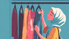Ilustrasi Mahasiswa yang Sedang Memilih Outfit Kampus, (Foto: Ai.)