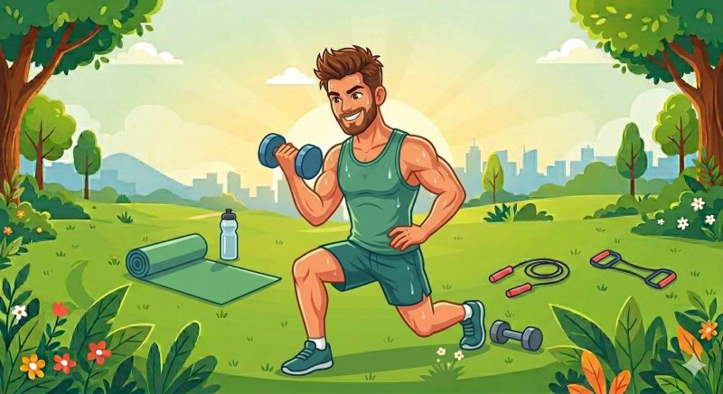 Ilustrasi Seseorang sedang Berolahraga, (Foto: AI)