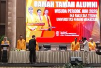 Sesi Penyebutan Nama-Nama Wisudawan Fakultas Teknik Periode Juni 2026, (Foto: St. Masyita Rahmi)
