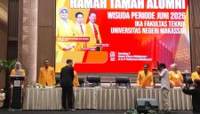 Sesi Penyebutan Nama-Nama Wisudawan Fakultas Teknik Periode Juni 2026, (Foto: St. Masyita Rahmi)