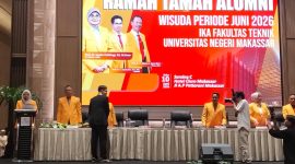 Sesi Penyebutan Nama-Nama Wisudawan Fakultas Teknik Periode Juni 2026, (Foto: St. Masyita Rahmi)