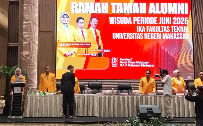 Sesi Penyebutan Nama-Nama Wisudawan Fakultas Teknik Periode Juni 2026, (Foto: St. Masyita Rahmi)