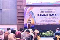 Potret Sambutan Plt Rektor dalam Ramah Tamah Wisuda FBS UNM, (Foto: Nur Hafizhah)