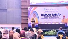 Potret Sambutan Plt Rektor dalam Ramah Tamah Wisuda FBS UNM, (Foto: Nur Hafizhah)
