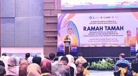 Potret Sambutan Plt Rektor dalam Ramah Tamah Wisuda FBS UNM, (Foto: Nur Hafizhah)