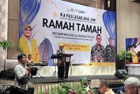 Potret Plt Rektor UNM Farida Patittingi saat Menyampaikan Sambutan, (Foto: Putri Salsabila)