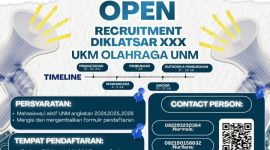 Poster Open Recruitment Diklatsar XXX UKM Olahraga, (Foto: Ist.)