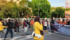 Potret Plt Pres BEM UNM saat Menggelar Aksi, (Foto: Muh Apdal Adriansyah)