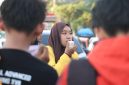 Potret Plt Presiden BEM UNM saat Aksi Berlangsung, (Foto: Dok. Profesi)
