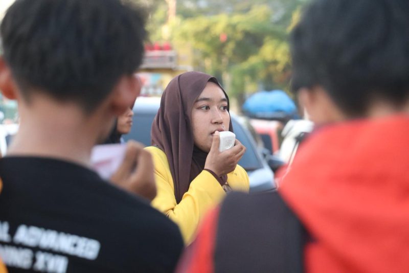 Potret Plt Presiden BEM UNM saat Aksi Berlangsung, (Foto: Dok. Profesi)