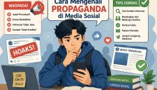 Ilustrasi Mahasiswa Menyaring Informasi untuk Menghindari Propaganda Digital (Foto: Ai.)