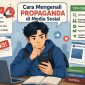 Ilustrasi Mahasiswa Menyaring Informasi untuk Menghindari Propaganda Digital (Foto: Ai.)