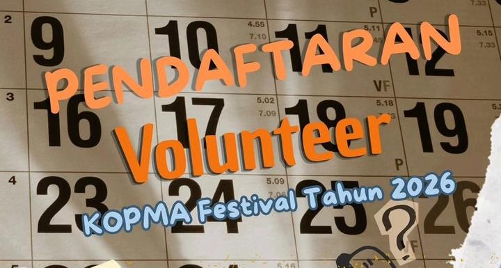 Potret Pamflet Pendaftaran Volunteer Kopma Festival 2026, (Foto:Int.)