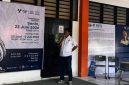 Potret Sambutan Ketua Jurusan Seni  Rupa dan Desain, Irfan Ariffin dalam Pameran Tunggal, (Foto: Int.)