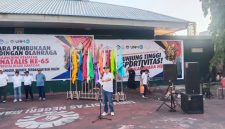 Potret Ketua Panitia Dies Natalis UNM ke-65 saat Berikan Laporan, (Foto: Muhammad Fauzan Akbar)