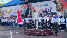 Potret Plt Rektor, Farida Patinggi saat Sambutan pada Upacara Dies Natalis ke-65 UNM, (Foto: Putri Salsabila)
