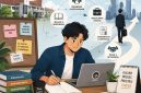 Ilustrasi Mahasiswa Mengembangkan Kompetensi sebagai Bekal Dunia Kerja, (Foto: AI)