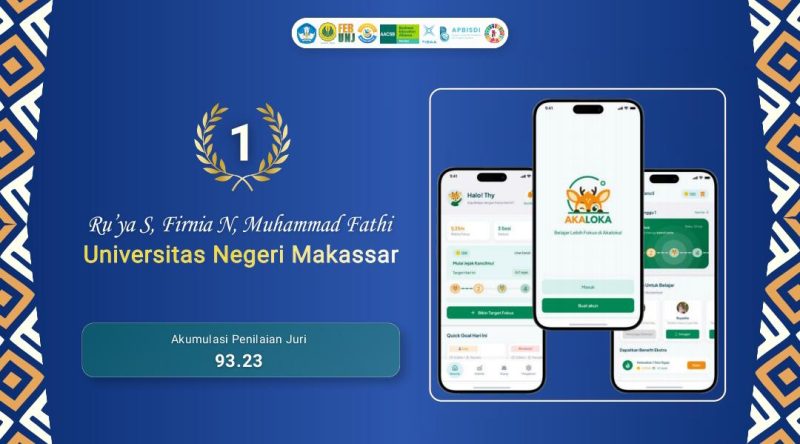 Pengumuman Pemenang Juara 1 Kategori UI/UX Design Ajang APBISDI 2026, (Foto: Ist)
